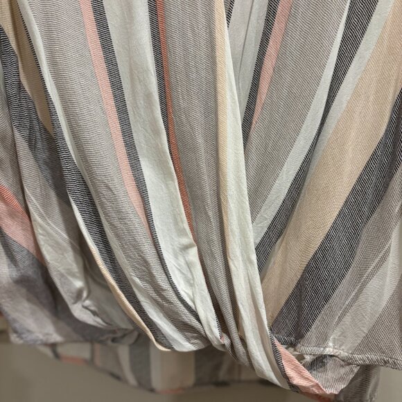 Cynthia Rowley Woman Striped Sleeveless Wrap Front Top size 2x - Picture 7 of 8